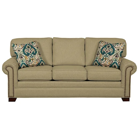 Queen Sleeper Sofa with Memory Foam Mattress